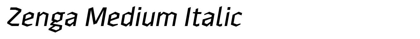 Zenga Medium Italic image